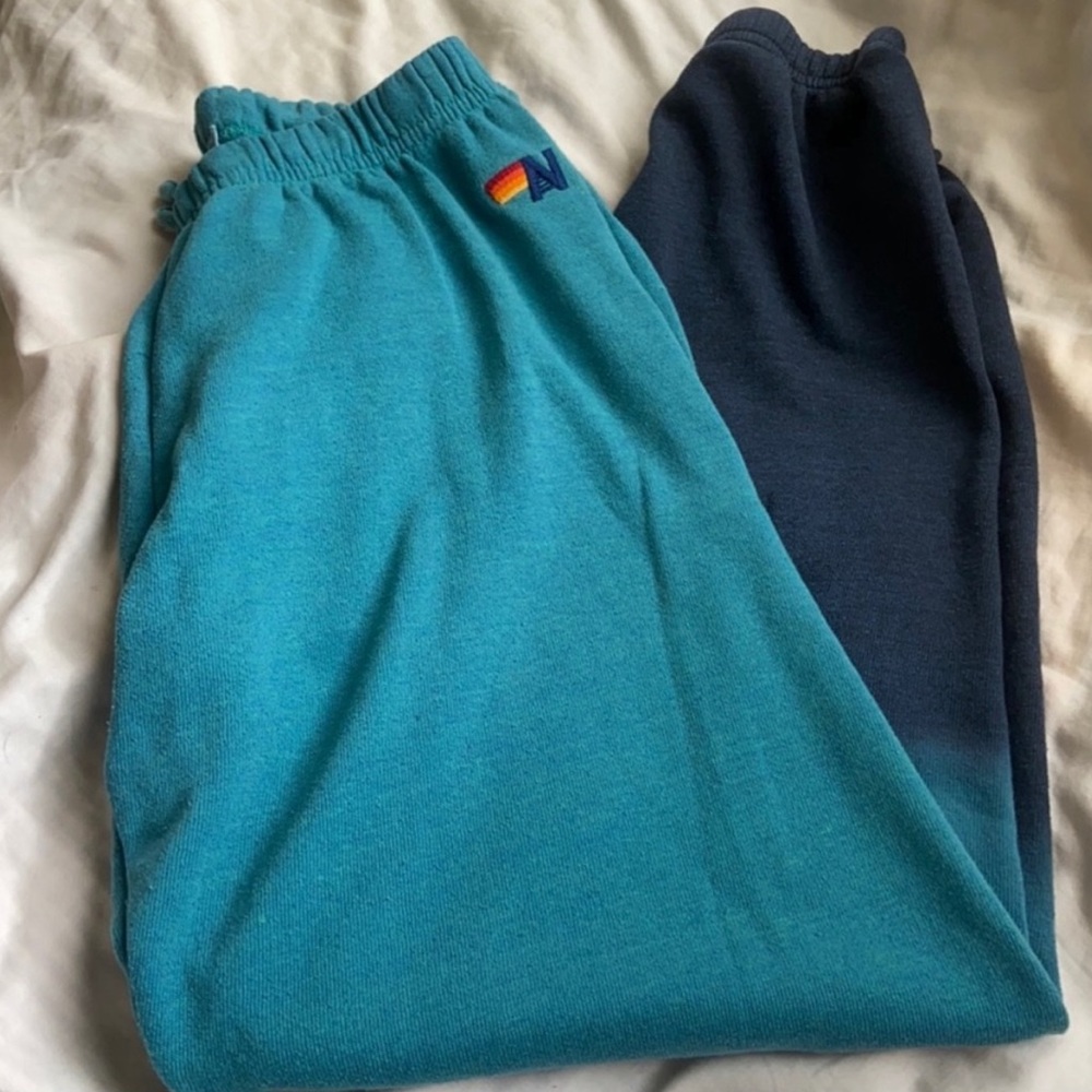 Blue aviator nation sweat pants!